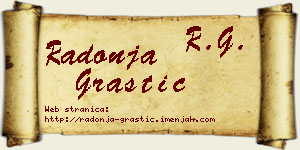 Radonja Grastić vizit kartica